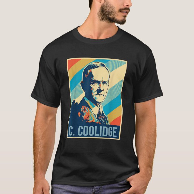 Camiseta 4 De Julho Calvin Coolidge Presidente Retro Patrio (Frente)