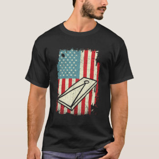 Camiseta 4 De Julho Camiseiro Americano Bandeira Buraco Hoo