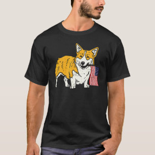 Camiseta 4 De Julho Cão Proprietário Corgi