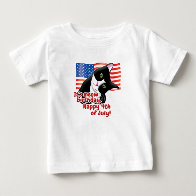 Camiseta 4 de julho Cat (Frente)