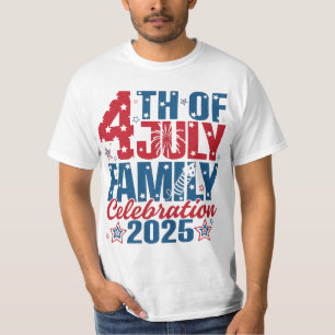 Camiseta 4 de julho Celebração da Família 2025
