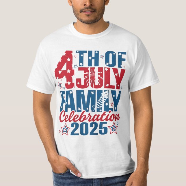 Camiseta 4 de julho Celebração da Família 2025 (Frente)