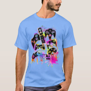 Camiseta 4 de julho Controle todas as coisas Cont de videog