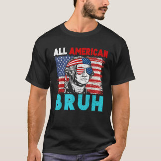 Camiseta 4 De Julho Crianças Patriotas Todos Americanos Bru