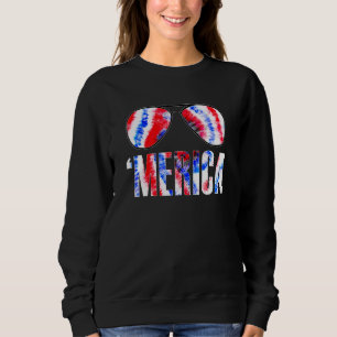 Camiseta 4 De Julho Da América Merica Flag Tie Dye Sunglass