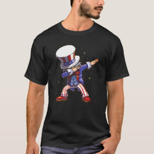 Camiseta 4 De Julho Dabbing Patriótico Sam Freedom Tio R
