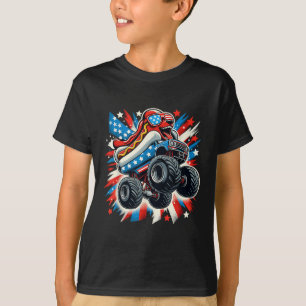 Camiseta 4 de julho de 2010, American Flag Usa Hotdog Monst
