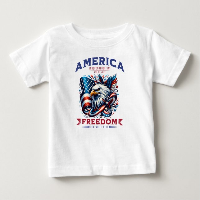 Camiseta 4 de julho de American Eagle Sublimation-61901 (Frente)