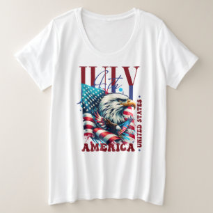 Camiseta 4 de julho de American Eagle Sublimation-61904