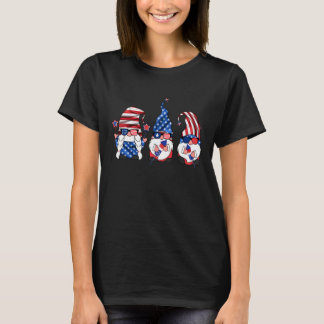 Camiseta 4 De Julho De Gnomos Americanos Os Óculos De Sol C