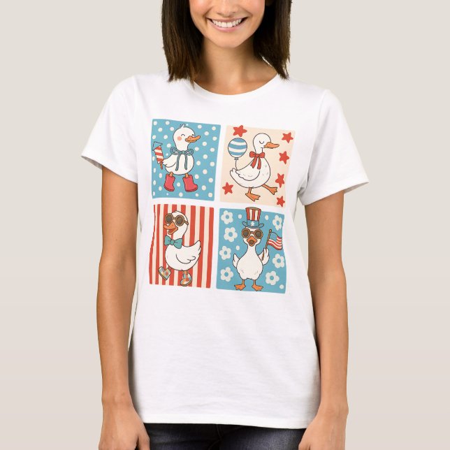 Camiseta 4 de julho de Goose (Frente)