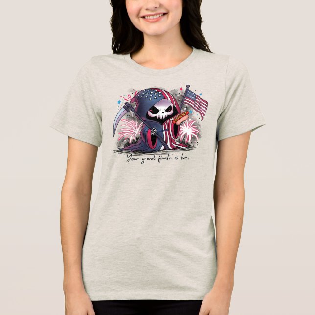 Camiseta 4 de julho de Grim Reaper (Frente)