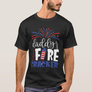 Camiseta 4 De Julho De Little Firecracker Toddler Pai
