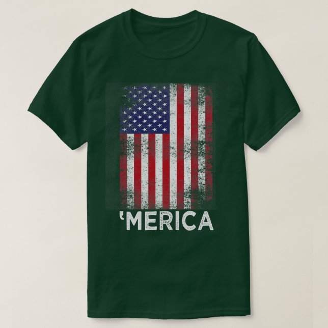 Camiseta 4 de julho de Merica (Frente do Design)