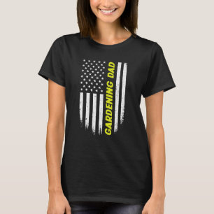 Camiseta 4 De Julho De Pai Norte-Americano De Jardinagem Da