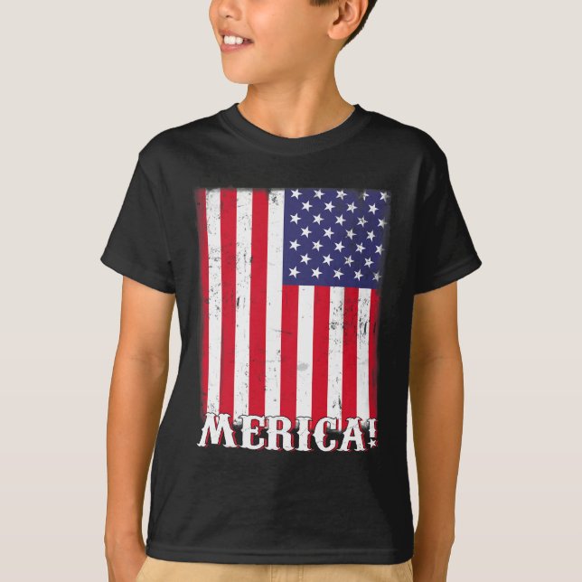 Camiseta 4 de julho de US American Flag Patriotic (Frente)
