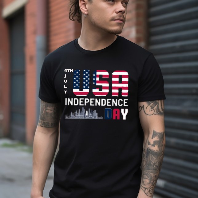 Camiseta 4 de julho - design do Dia da Independência dos EU (Criador carregado)