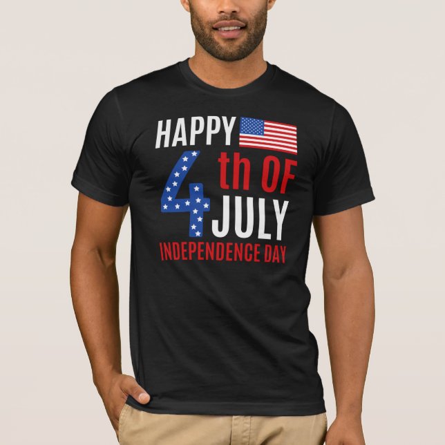 Camiseta 4 De Julho Dia Da Independência (Frente)