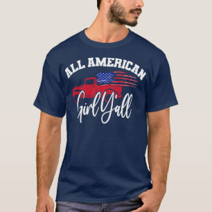 Camiseta 4 de julho Dia da Independência de Meninas America