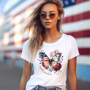 Camiseta 4 de julho, Dia da Independência Mulheres