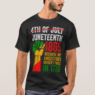 Camiseta 4 de julho do juneteenth 1865 para homens mulheres