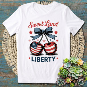 Camiseta 4 De Julho, Doce Terra Liberdade Patriótica