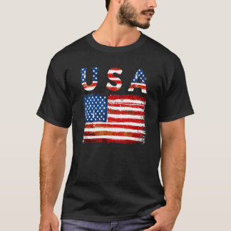 Camiseta 4 De Julho Dos Eua Bandeira América Patriótica Hom