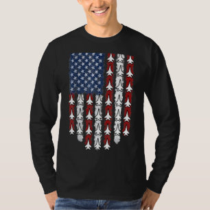 Camiseta 4 De Julho Dos Eua, Bandeira Americana, Avião Red