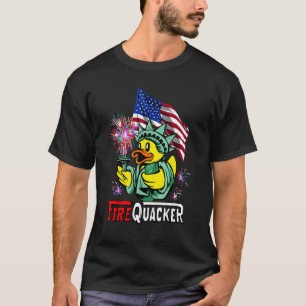 Camiseta 4 De Julho Dos Eua Bandeira Patriótica Firecracker