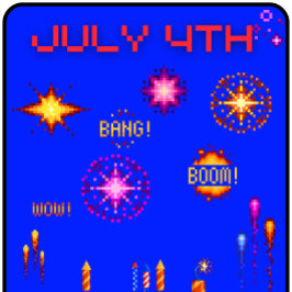 Camiseta 4 de julho em pixels