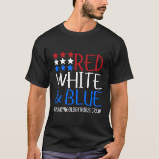 Camiseta 4 De Julho Enfermeira Otolaryngology Crew Usa Patr