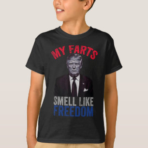 Camiseta 4 de julho Engraçado Trump Patriótico Minhas Farin