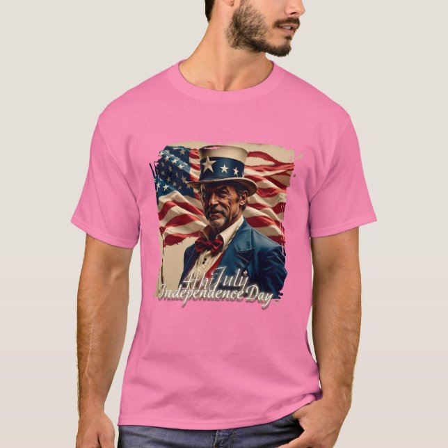 Camiseta 4 de julho - Espírito de Independência (Frente)