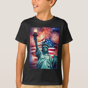 Camiseta 4 De Julho Estatuto Patriótico Da Liberdade Dos Eu