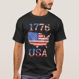 Camiseta 4 De Julho EUA Desde 1776 América Flag