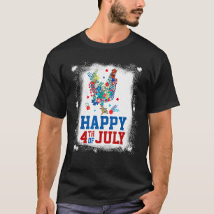 Camiseta 4 De Julho Farmer Flower American Flag Pa