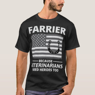 Camiseta 4 de julho Farrier American Flag Patriotic T