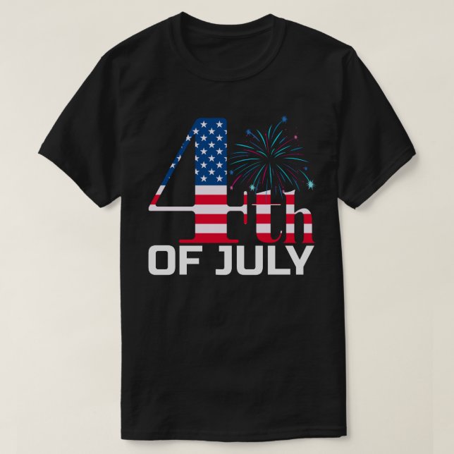 Camiseta 4 de julho Fireworks (Frente do Design)