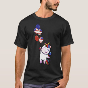 Camiseta 4 De Julho Fixe Unicorno Americano Bandeira Patrió