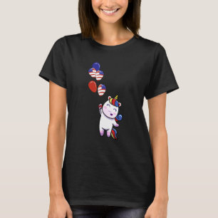 Camiseta 4 De Julho Fixe Unicorno Americano Bandeira Patrió