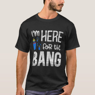 Camiseta 4 De Julho Fogo Patriótico Aqui Para O Bang
