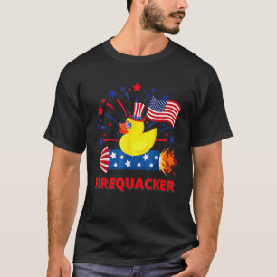 Camiseta 4 De Julho Fogo Patriótico Do Queimador De Borrach
