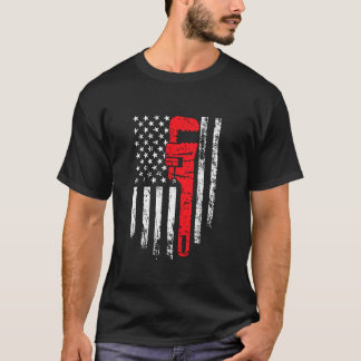 Camiseta 4 de julho, Funny American Flag Patriotic Plumber