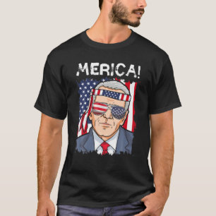 Camiseta 4 De Julho, Funny Joe Biden American Flag Sunglas