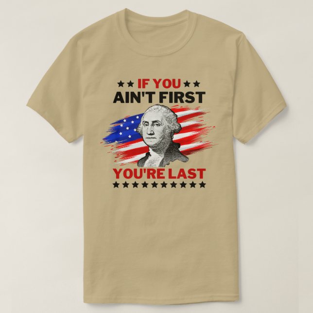 Camiseta 4 de julho George Washington 1 (Frente do Design)