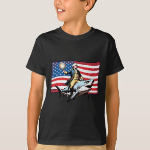 Camiseta 4 De Julho George Washington Andando Na América Do