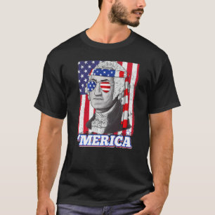 Camiseta 4 De Julho George Washington Patriótica Merica Fla