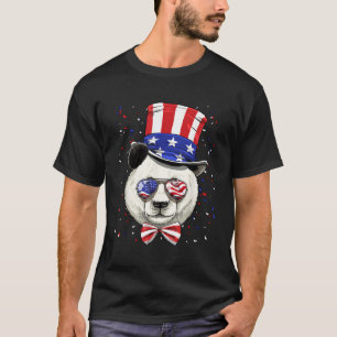 Camiseta 4 De Julho Gigante Patriótico Panda Merica Usa Ban