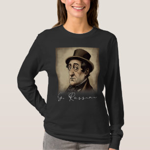 Camiseta 4 de Julho Gioachino Rossini Bandeira dos EUA Músi