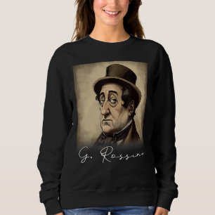 Camiseta 4 de Julho Gioachino Rossini Bandeira dos EUA Músi